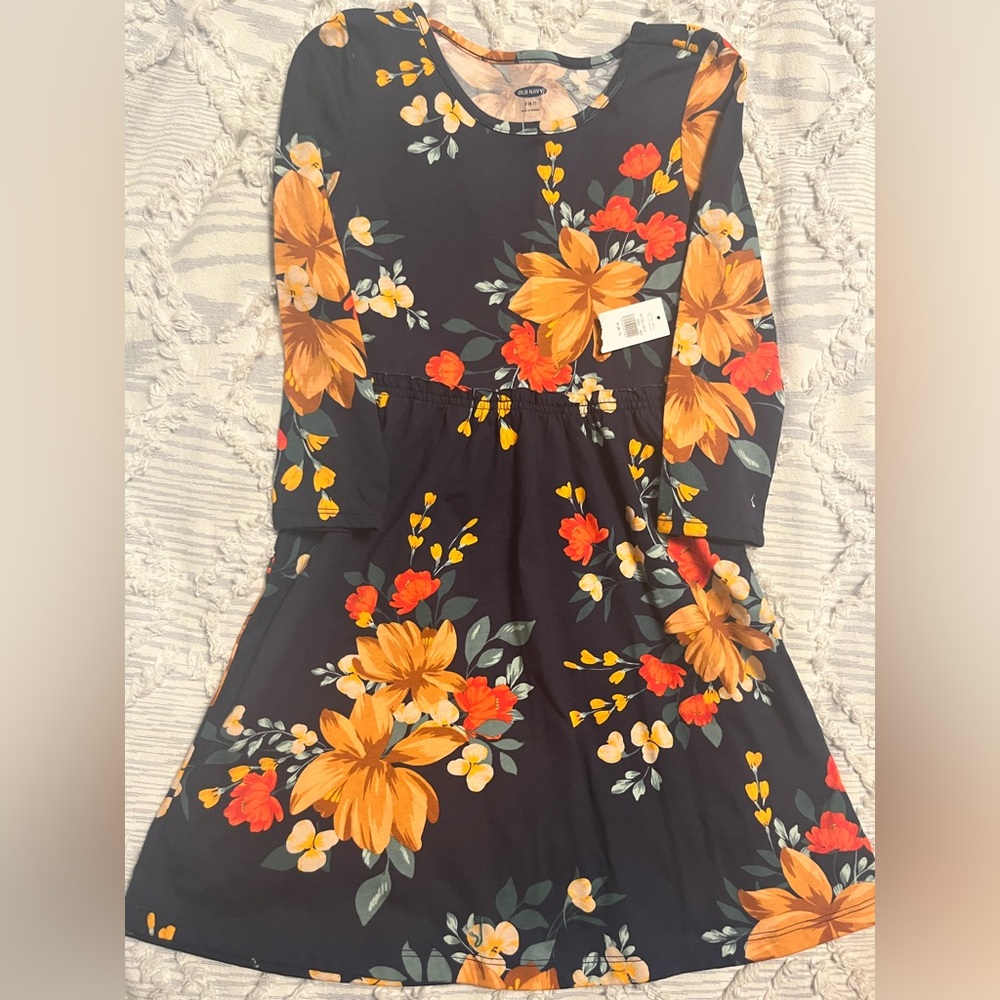 NWT cotton old navy tshirt swing dress size 6/7